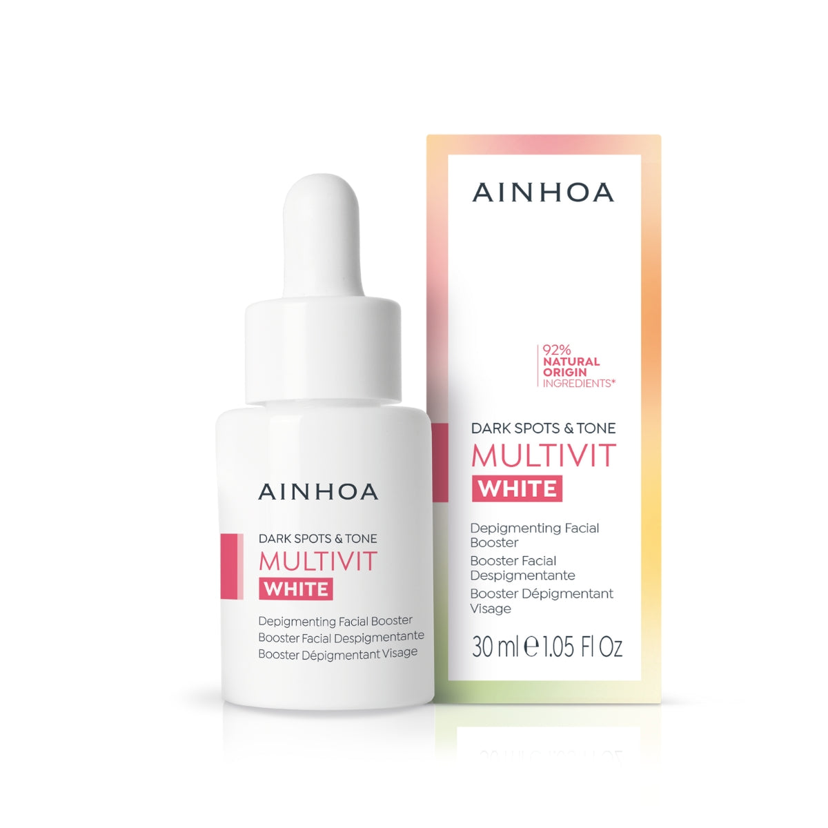 Booster Despigmentante Multivit White con envase Ainhoa