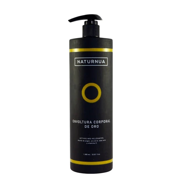 Envoltura corporal de oro Naturnua 1000 ml para tratamientos antiedad profesionales