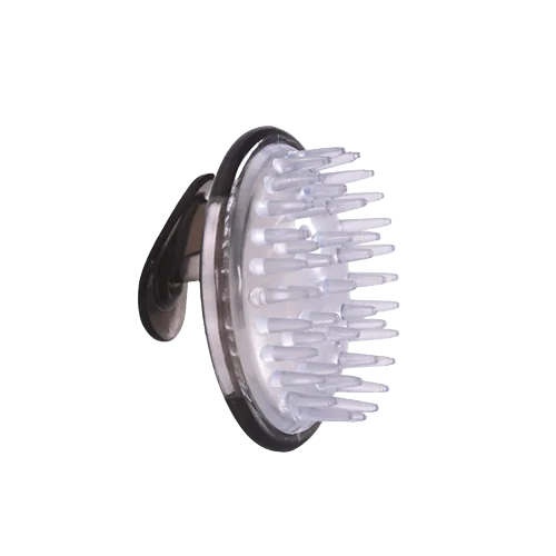 Cepillo de silicona masajeador para cuero cabelludo con púas flexibles, ideal para limpieza profunda y regulación de grasa
