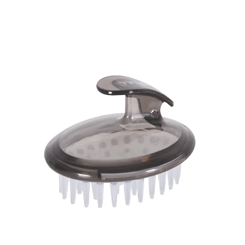 Cepillo capilar de silicona con mango ergonómico para masaje y cuidado del cuero cabelludo graso