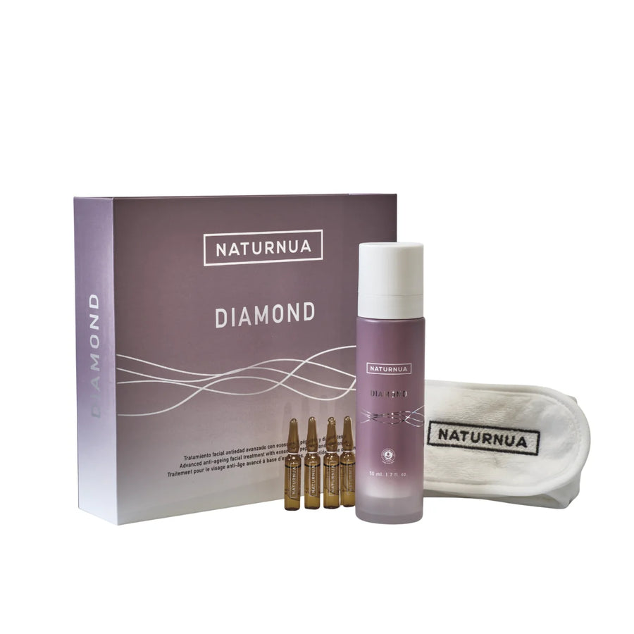 pack antiedad con exosomas Diamond Exoderm Naturnua, crema y ampollas de regalo