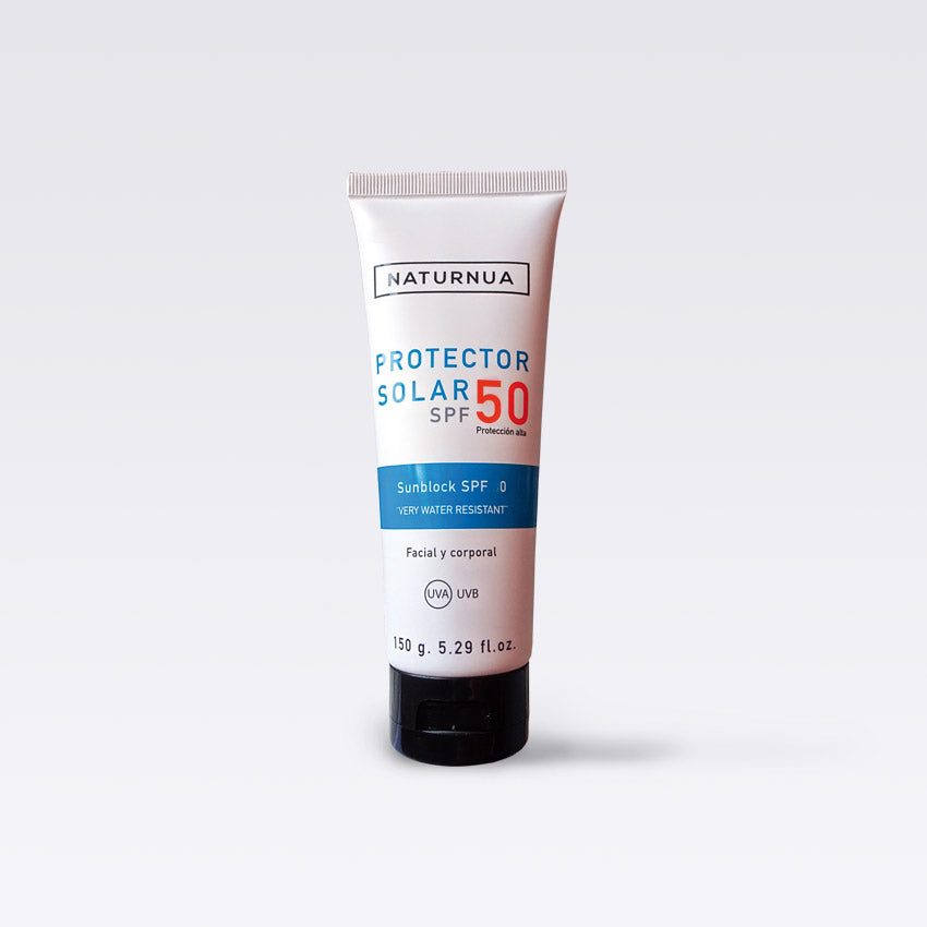 Protector solar SPF50 Naturnua 150gr – Hidrata y protege pieles sensibles