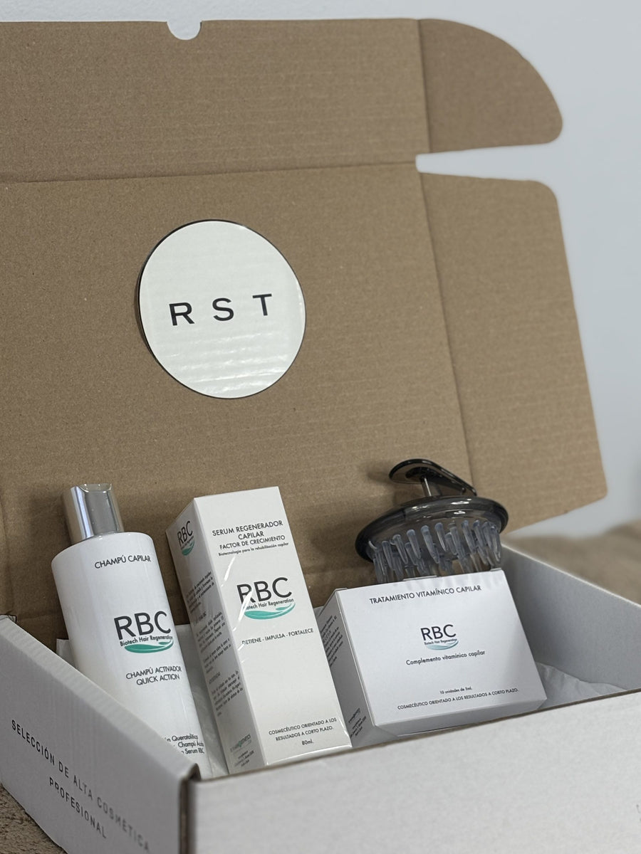 ritual capilar anticaida rbc crecimiento cabello con tratamiento completo en caja rst cosmetics