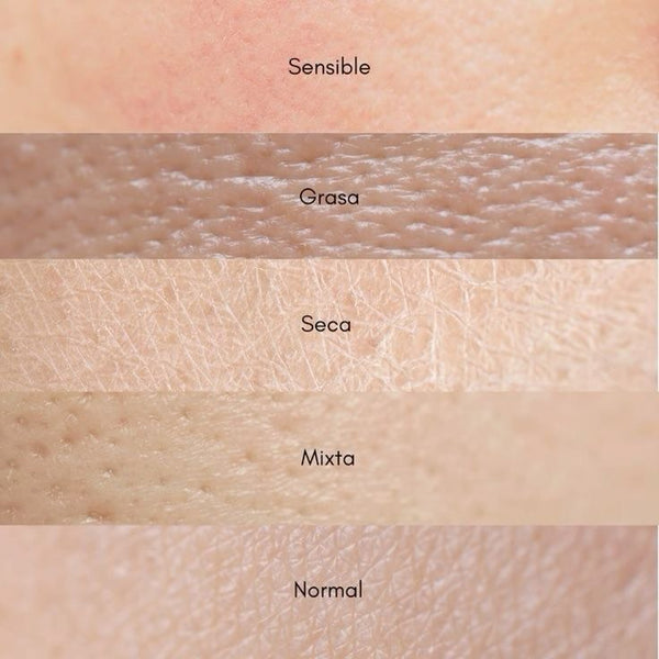 Tipos de piel: sensible, grasa, seca, mixta y normal